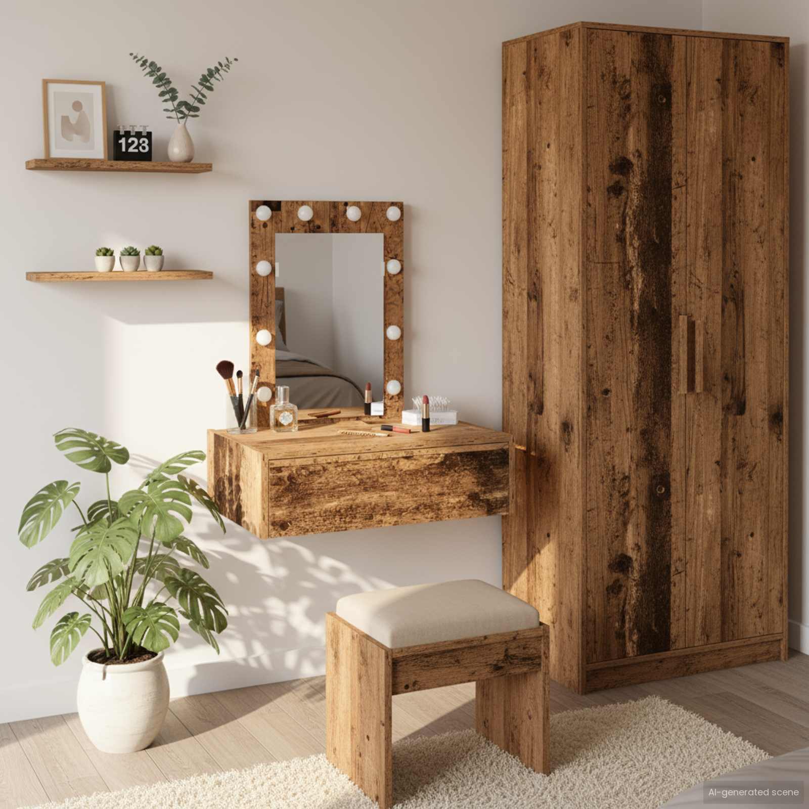 Dressing Table with Drawer Brown 60 x 40 x 70 cm Engineered Wood