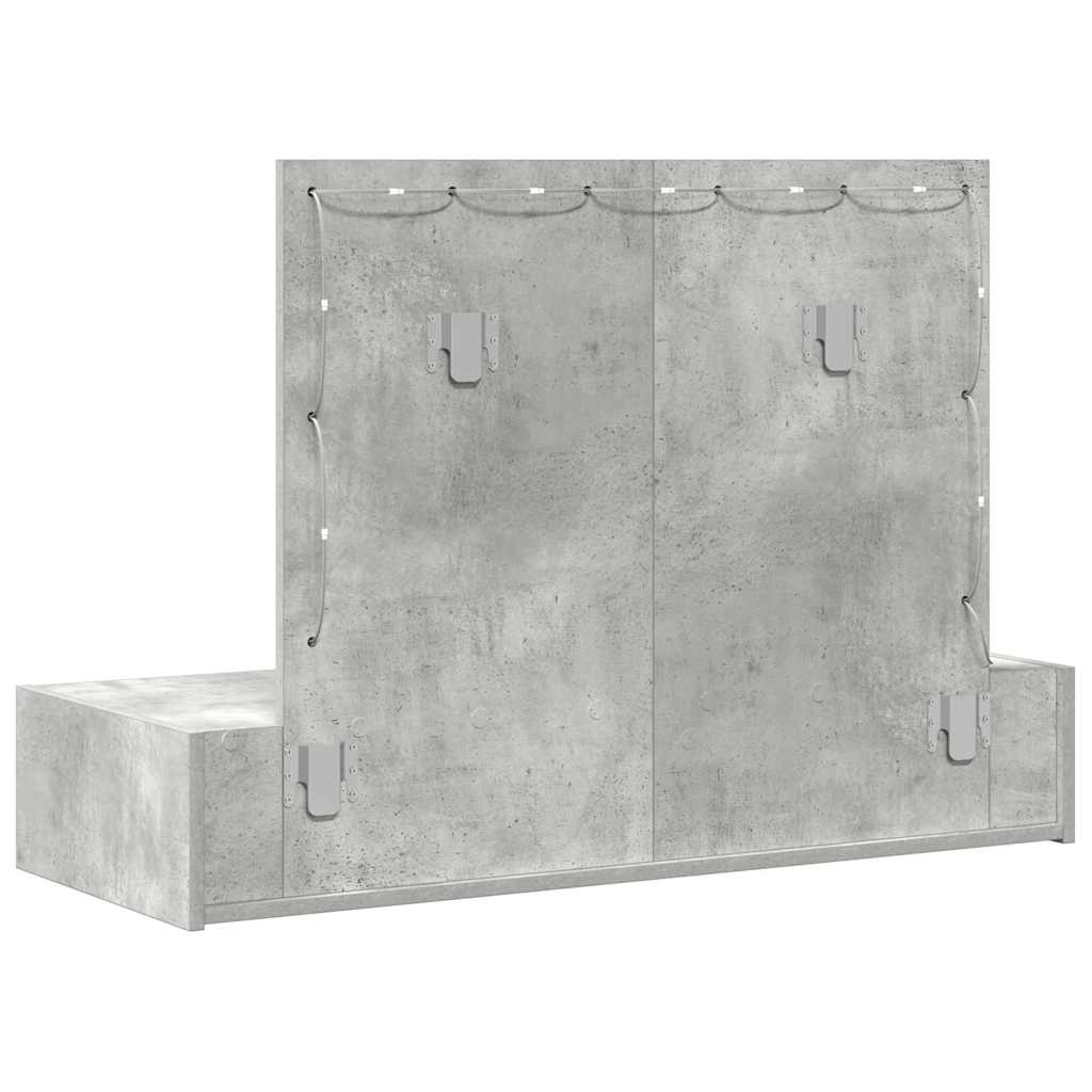 Tualetes galdiņš Pelēks 100 x 40 x 70 cm Apstrādāta koksne