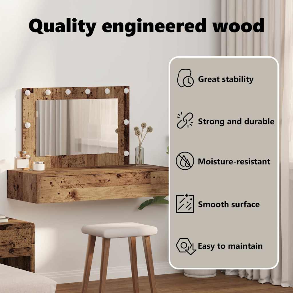 Tualetes galdiņš Brūns 100 x 40 x 70 cm Apstrādāta koksne