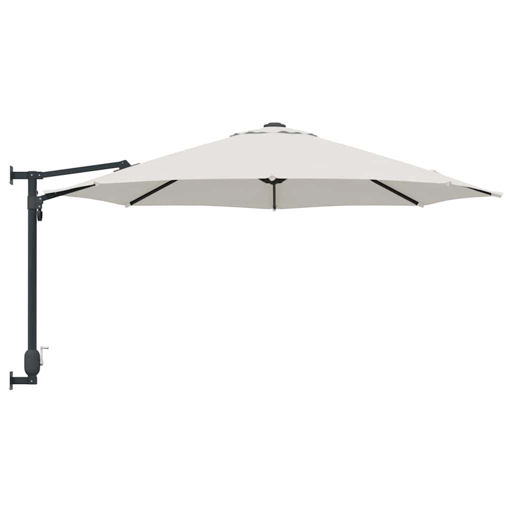 Cantilever Parasol Sand Polyester, Aluminium Large