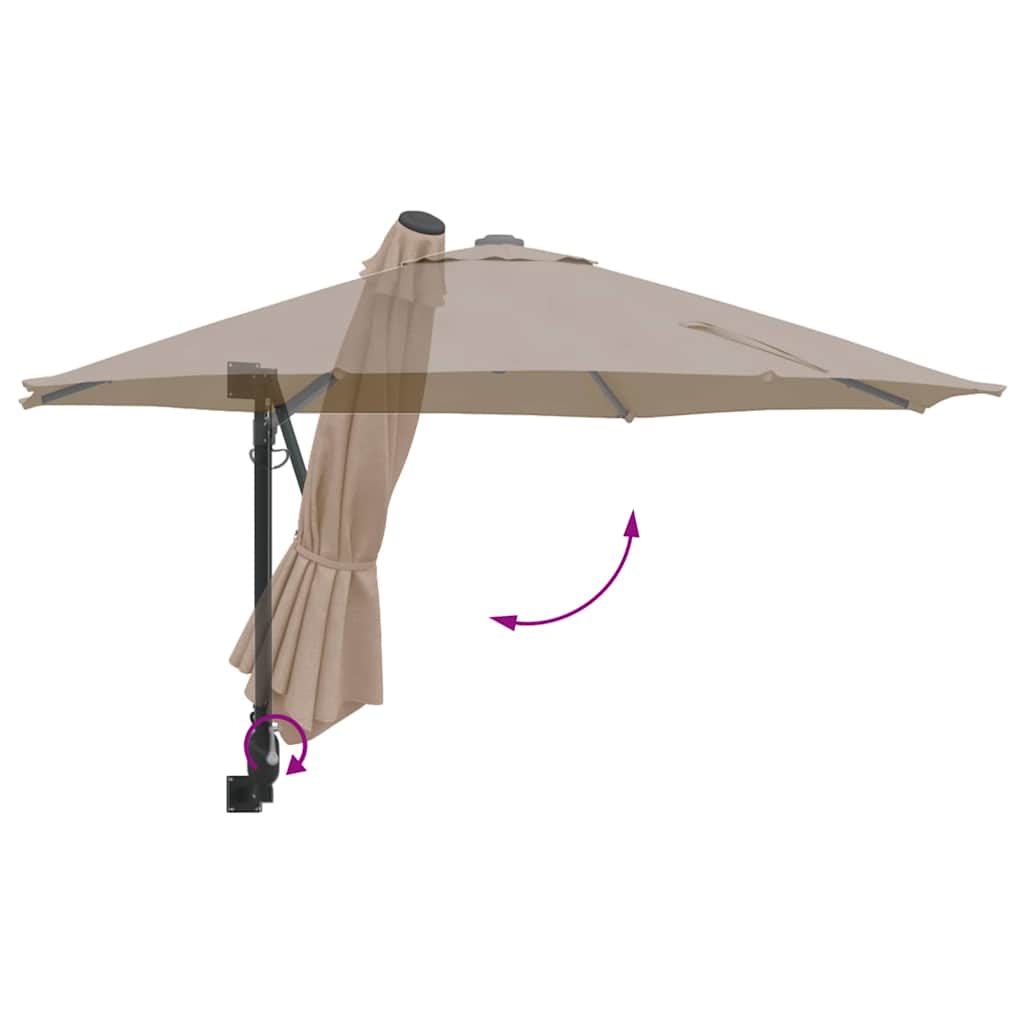 Sodo skėtis DEXTER, taupe, 248x248x148cm