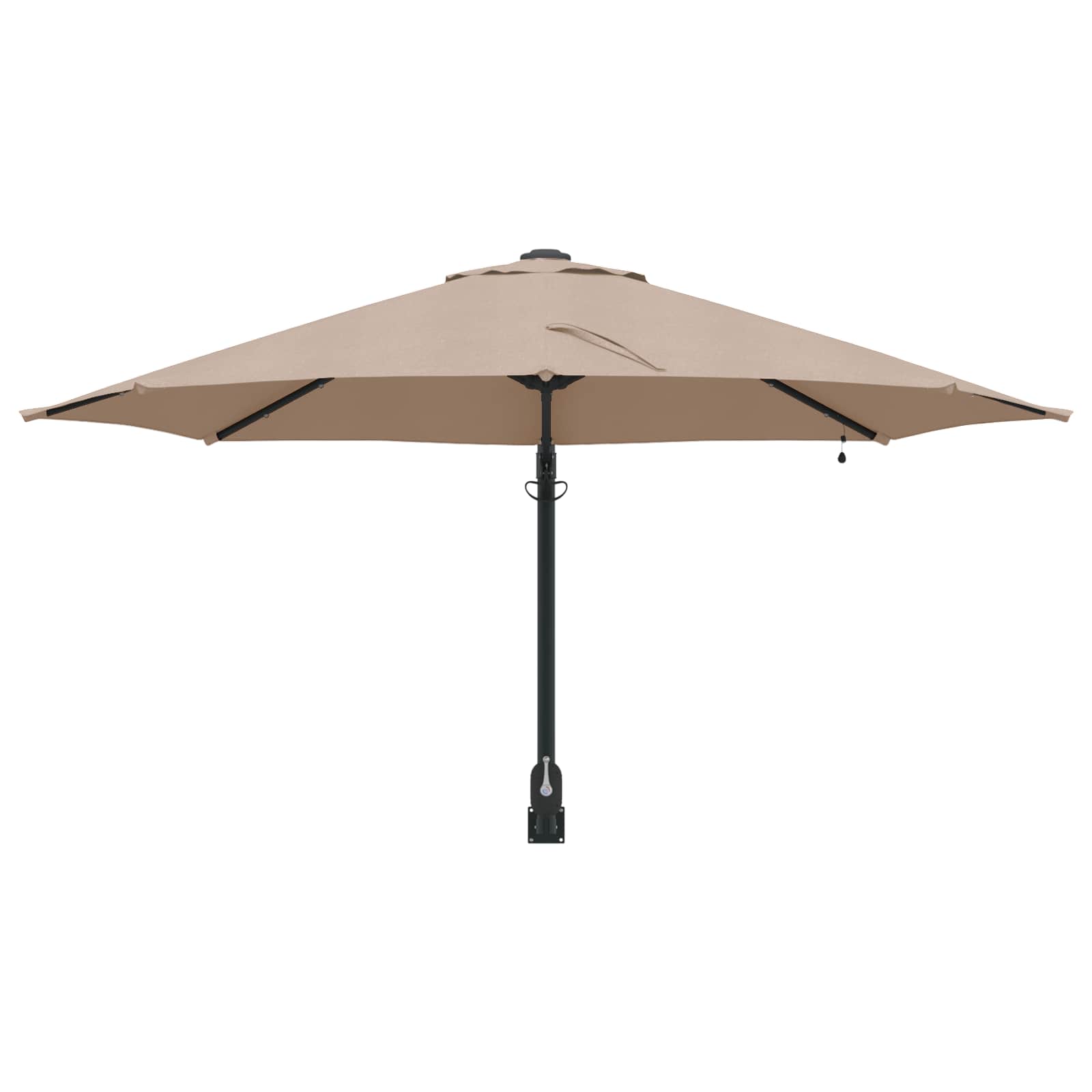 Sodo skėtis 248 x 248 x 148 cm Poliesteris ir plienas Tortora