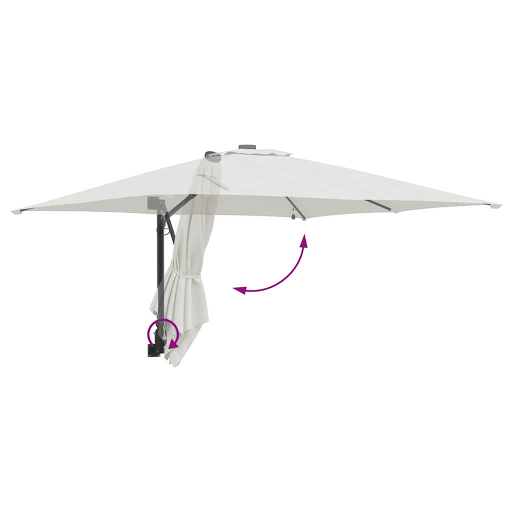 Dārza saulessargs DYLAN, smilšu krāsas, 247,5x248,5x160cm