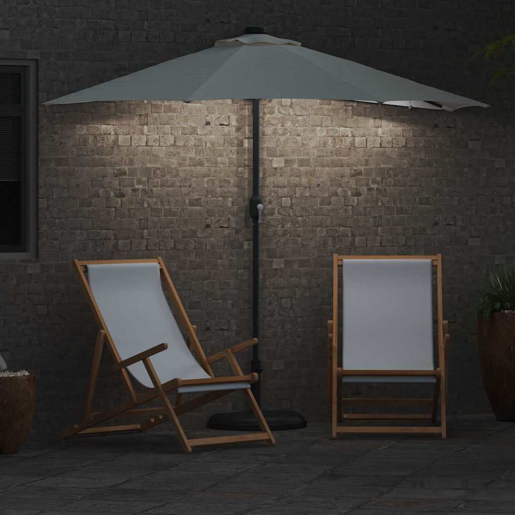 Sodo skėtis Smėlio 294 x 150 x 223 cm Poliesteris ir plienas