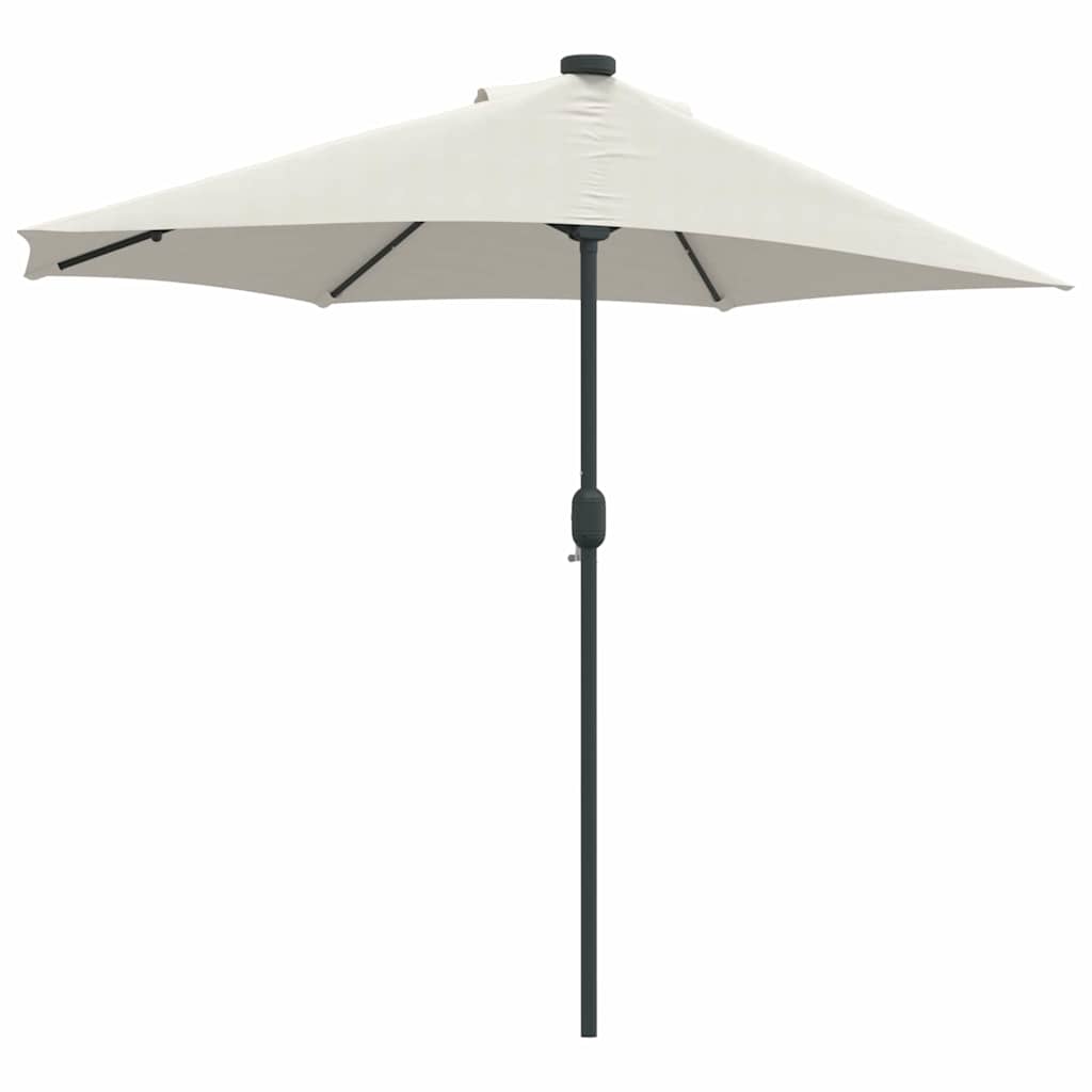 Sodo skėtis Smėlio 294 x 150 x 223 cm Poliesteris ir plienas
