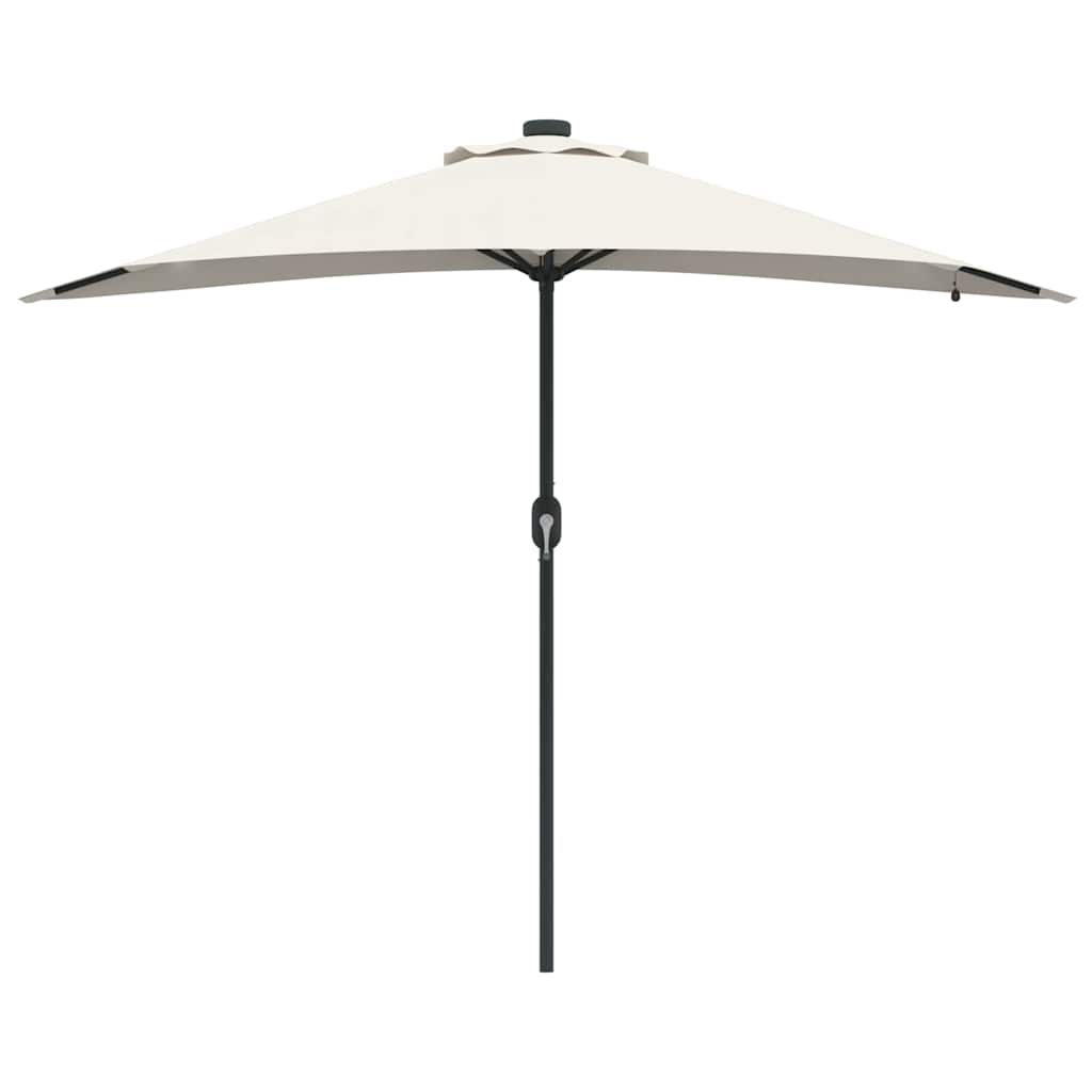 Sodo skėtis Smėlio 294 x 150 x 223 cm Poliesteris ir plienas