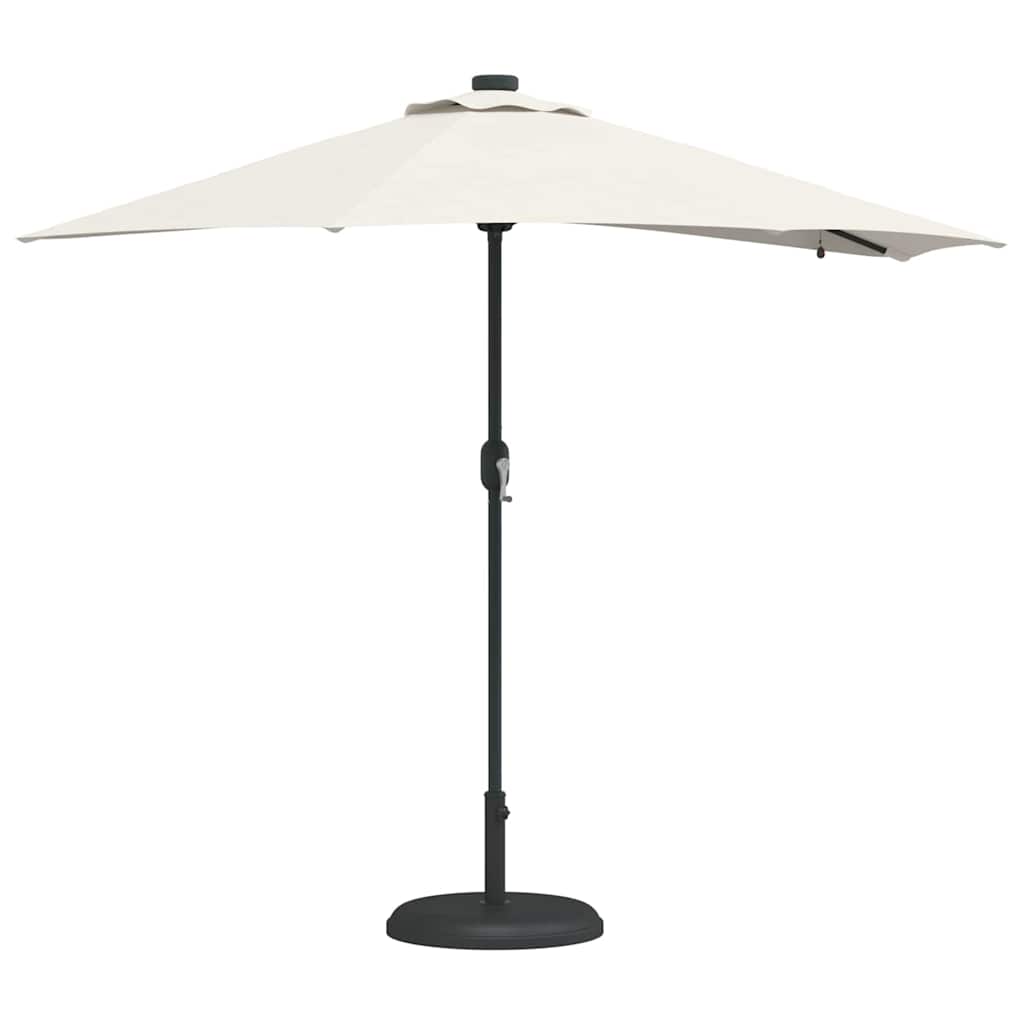 Sodo skėtis Smėlio 294 x 150 x 223 cm Poliesteris ir plienas