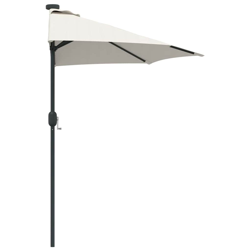 Sodo skėtis Smėlio 294 x 150 x 223 cm Poliesteris ir plienas