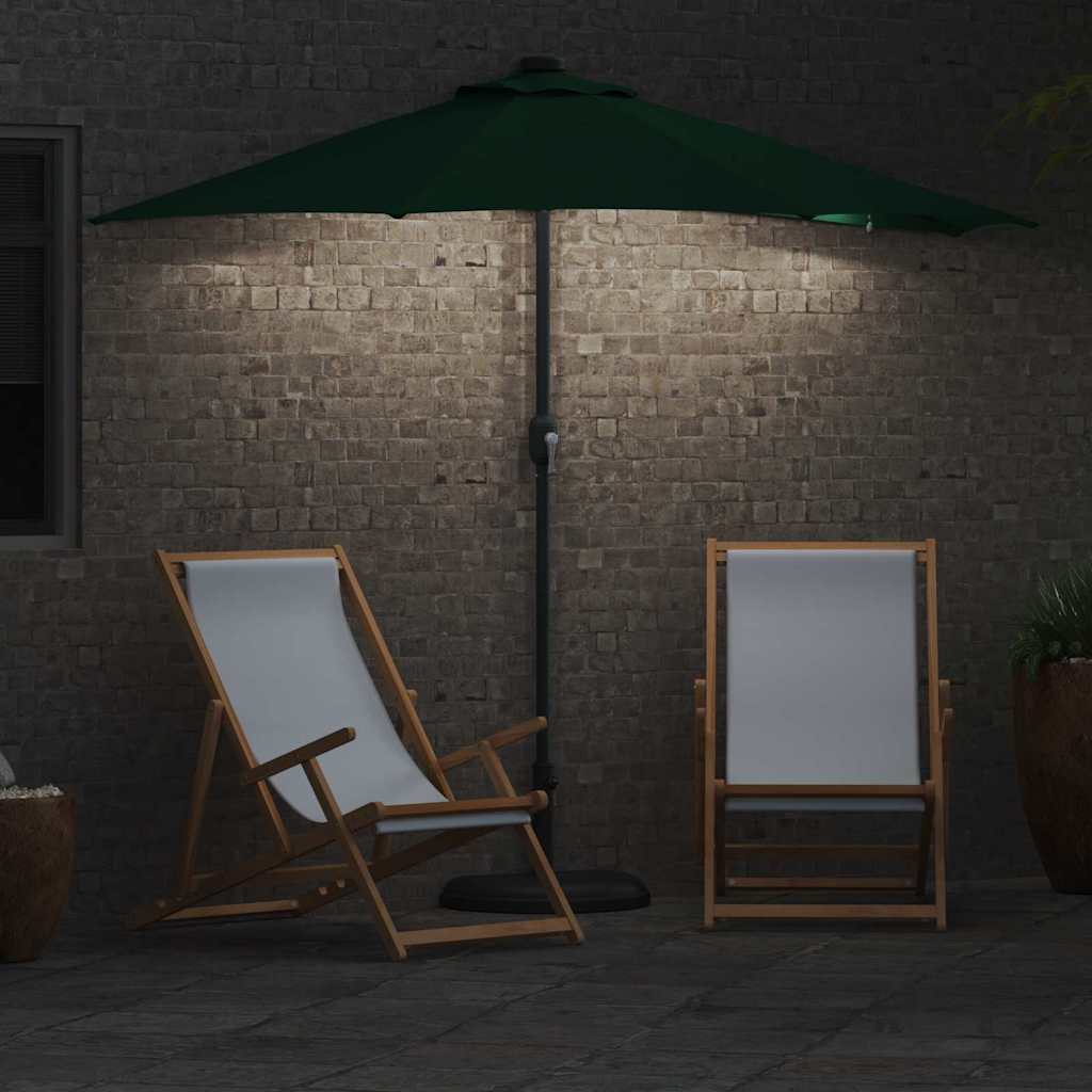 Sodo skėtis Žalia 294 x 150 x 223 cm Poliesteris ir plienas