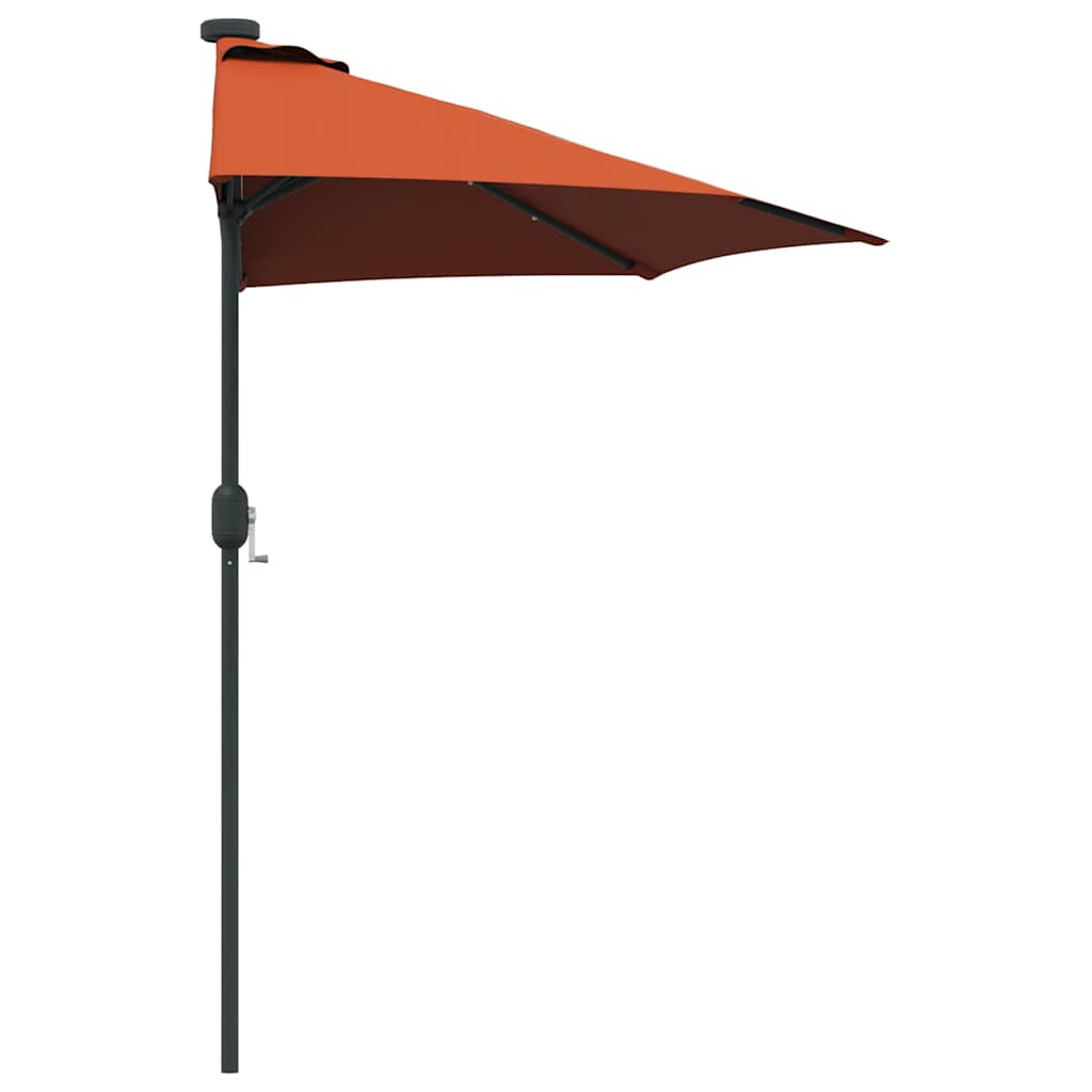 Dārza saulessargs Terakota 294 x 150 x 223 cm Poliesters un tērauds