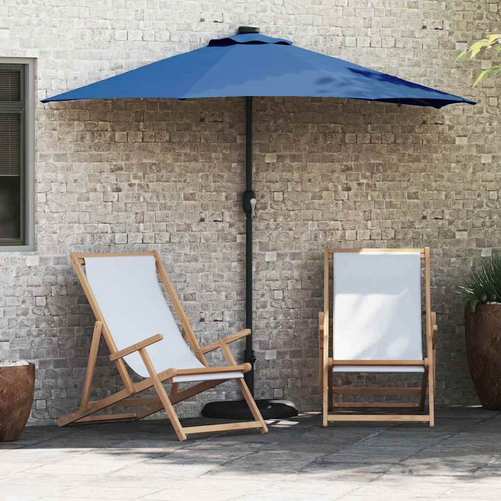 Dārza saulessargs Azurblau 294 x 150 x 223 cm Poliesteris un tērauds