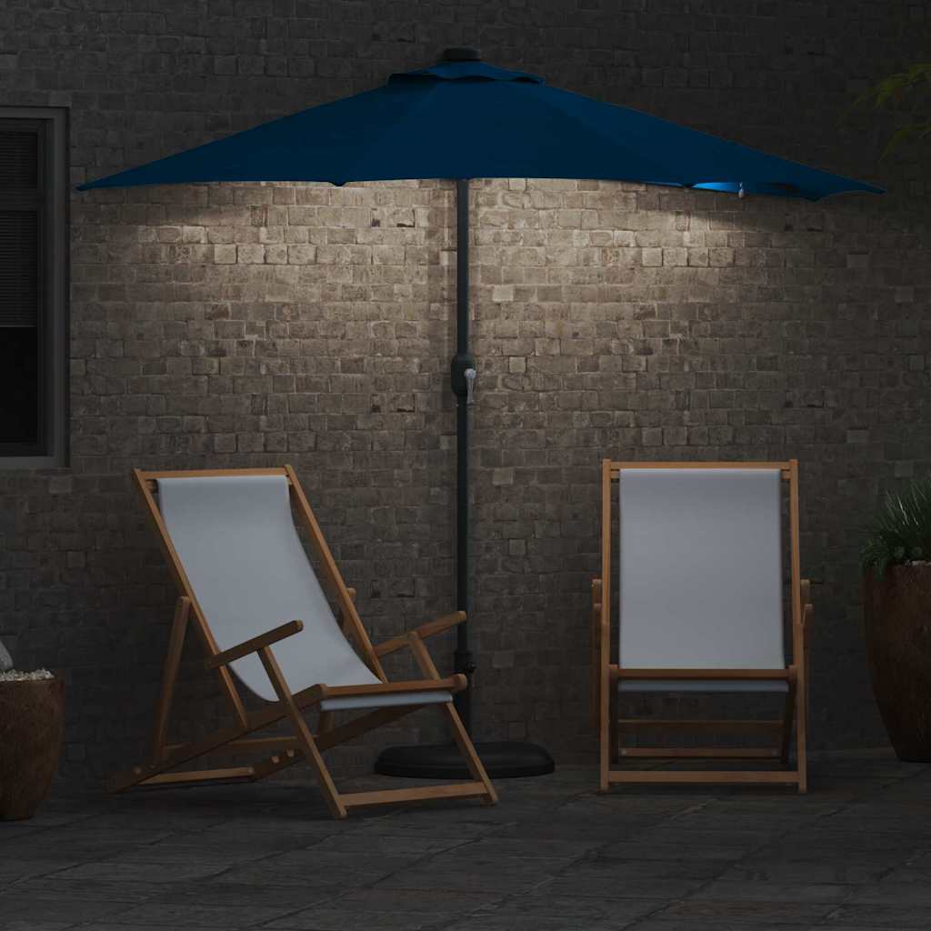 Dārza saulessargs Azurblau 294 x 150 x 223 cm Poliesteris un tērauds