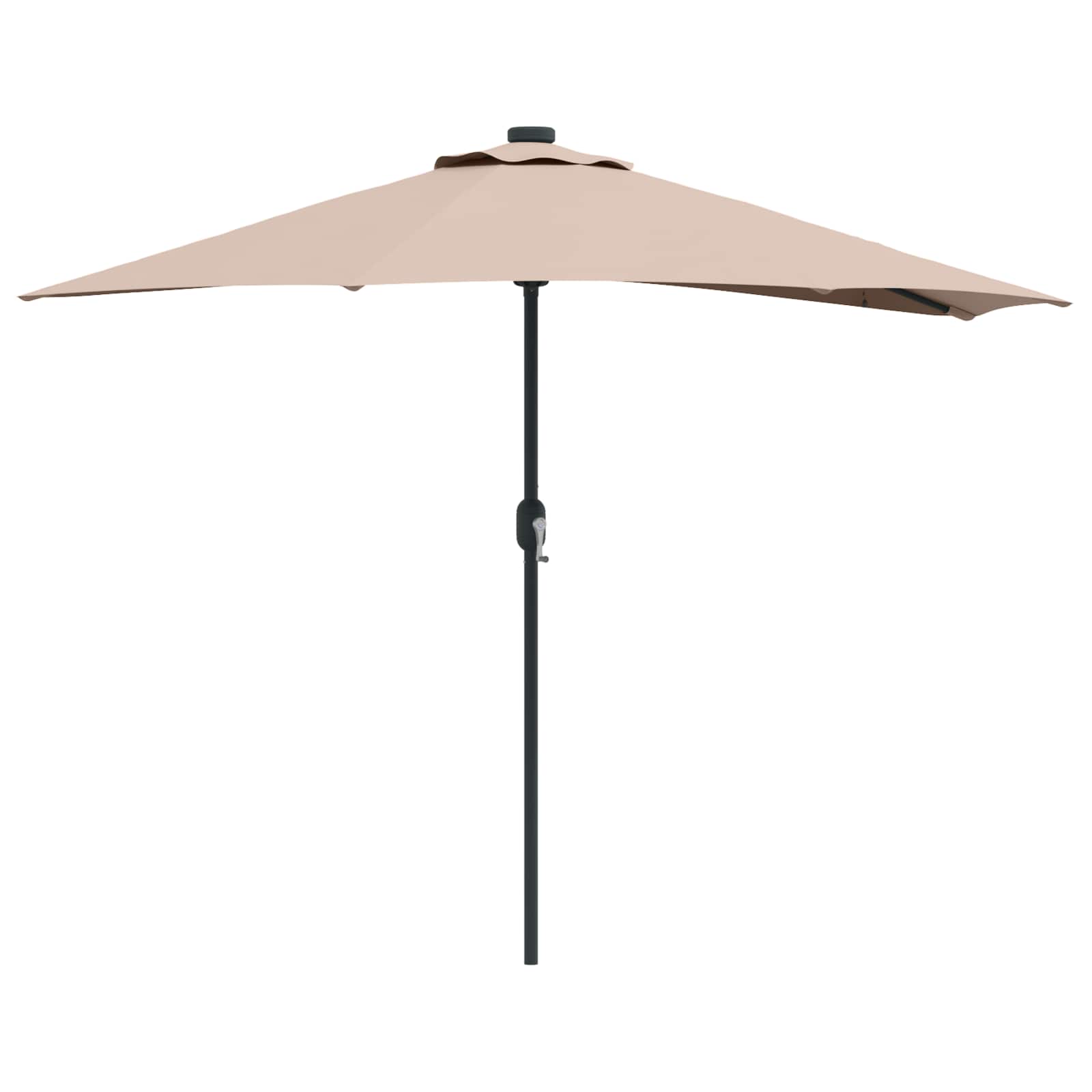 Sodo skėtis Taupe 294 x 150 x 224 cm Poliesteris ir plienas