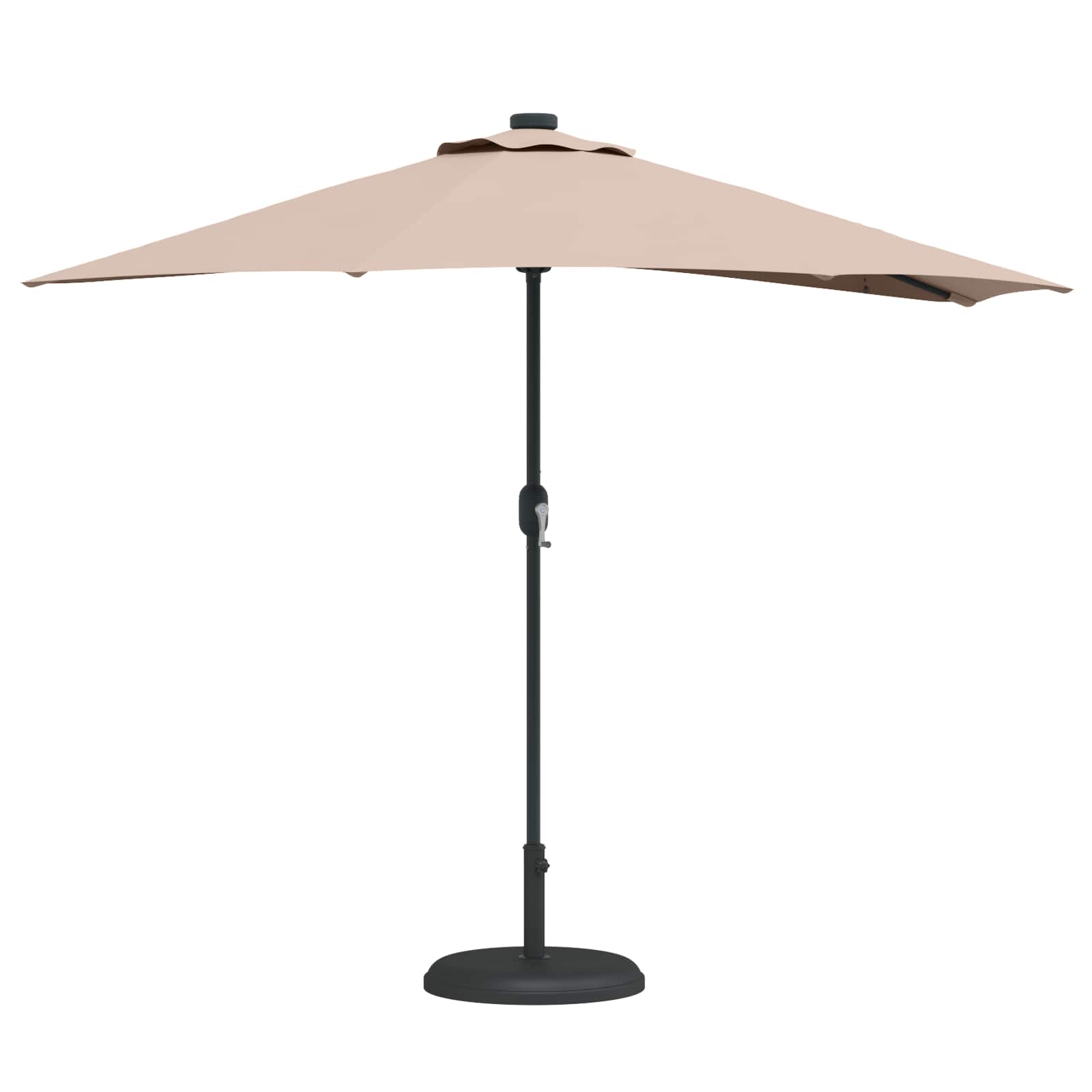Sodo skėtis Taupe 294 x 150 x 224 cm Poliesteris ir plienas