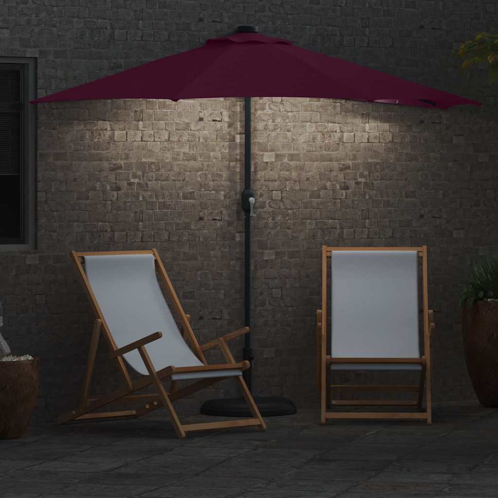 Sodo skėtis Bordo raudona 294 x 150 x 224 cm