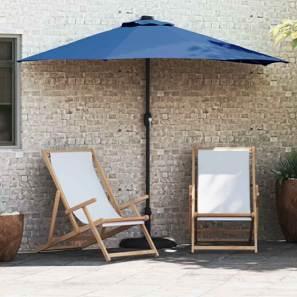 Dārza saulessargs Azurblau 294 x 150 x 224 cm Poliesters un tērauds