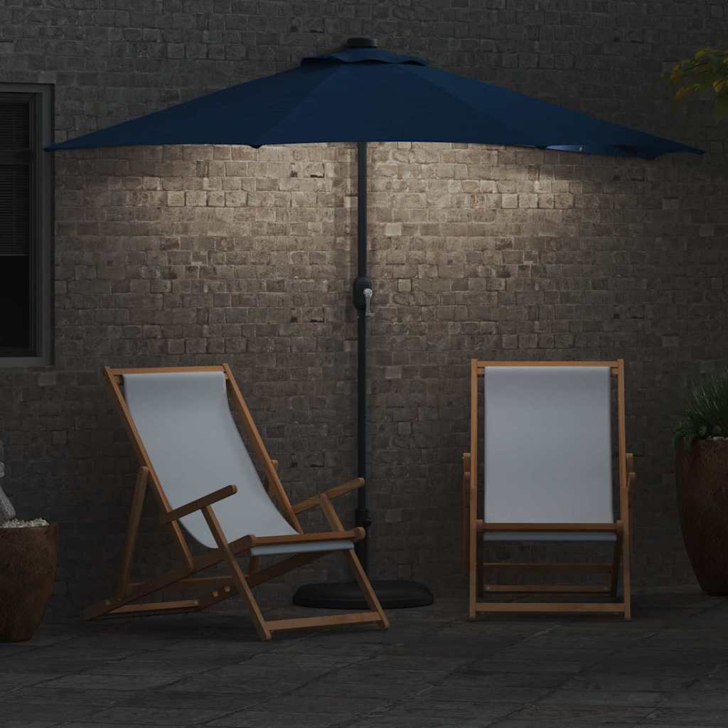 Dārza saulessargs Azurblau 294 x 150 x 224 cm Poliesters un tērauds