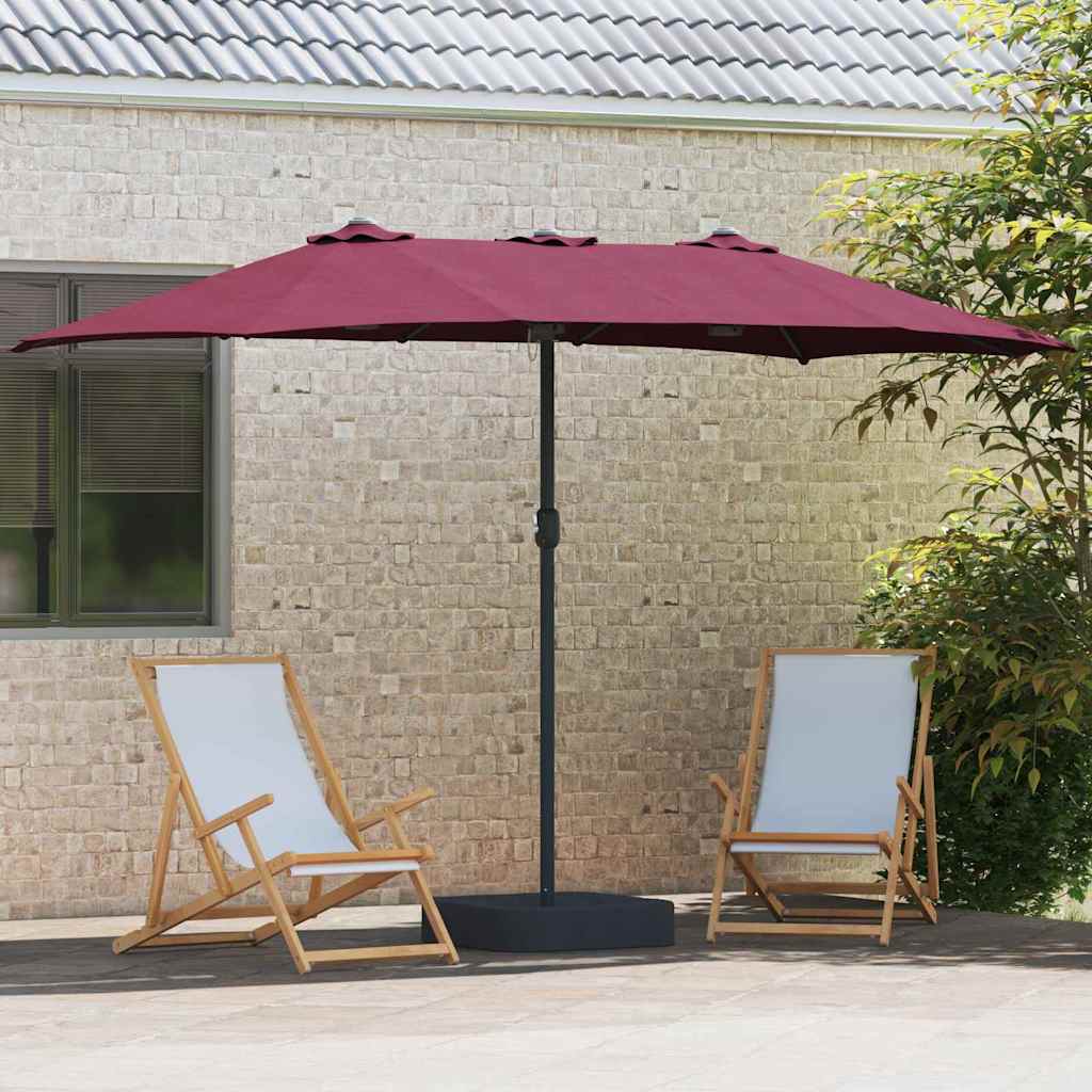 Sodo skėtis Bordo raudona 385 x 209 x 244 cm