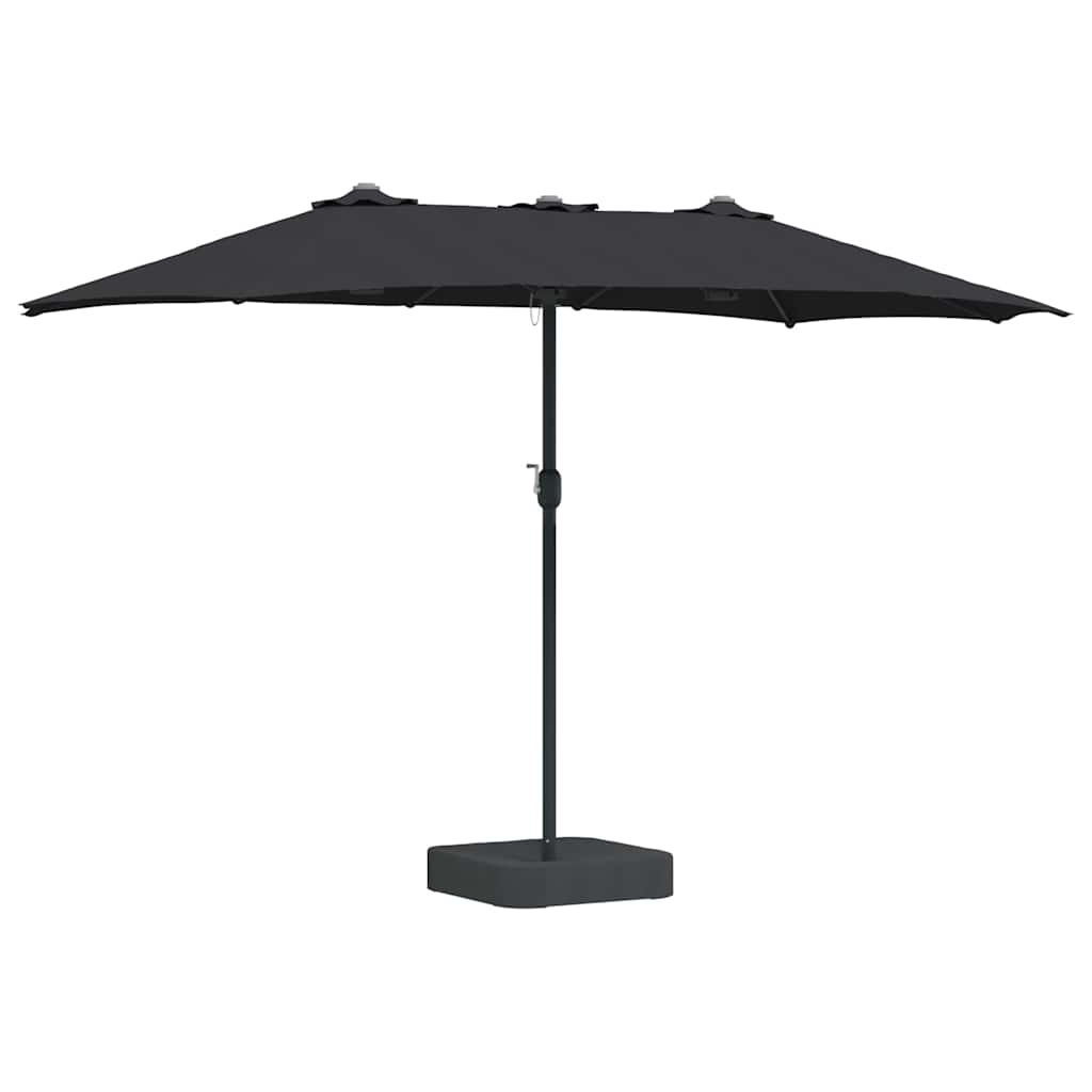 Sodo skėtis Juoda 385 x 209 x 244 cm Poliesteris ir plienas
