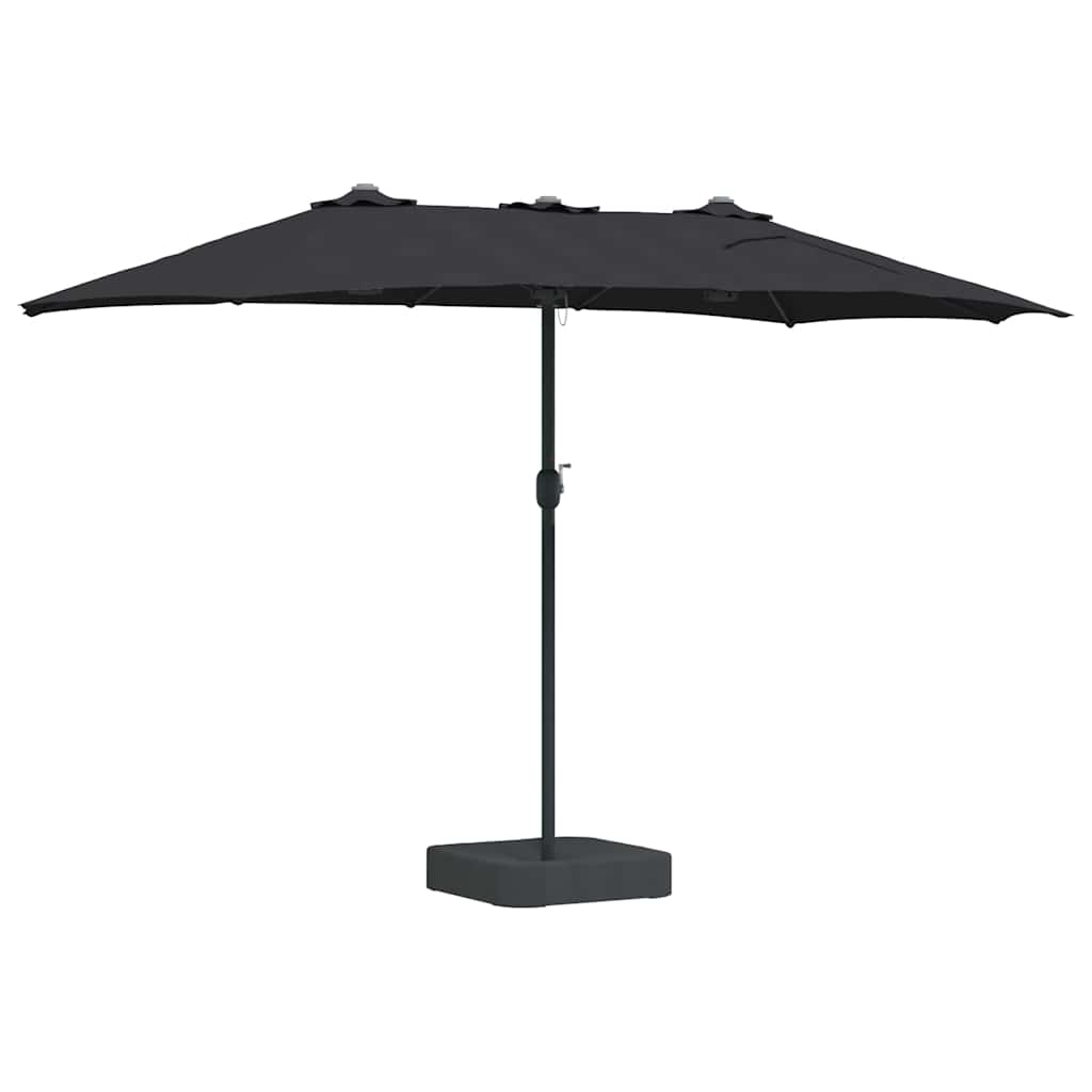 Sodo skėtis Juoda 385 x 209 x 244 cm Poliesteris ir plienas