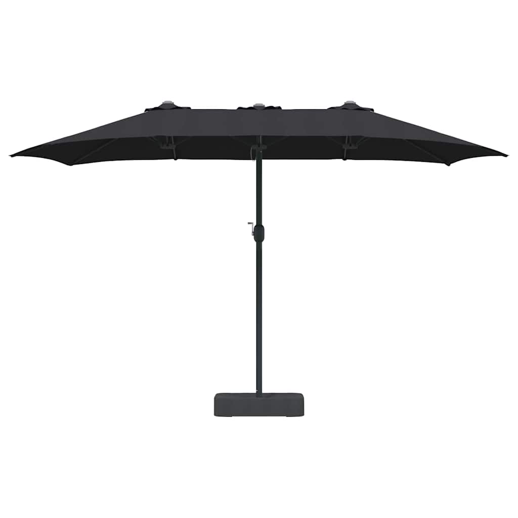 Sodo skėtis Juoda 385 x 209 x 244 cm Poliesteris ir plienas