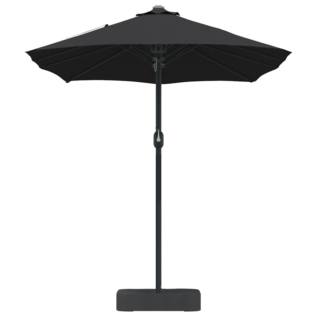 Sodo skėtis Juoda 385 x 209 x 244 cm Poliesteris ir plienas