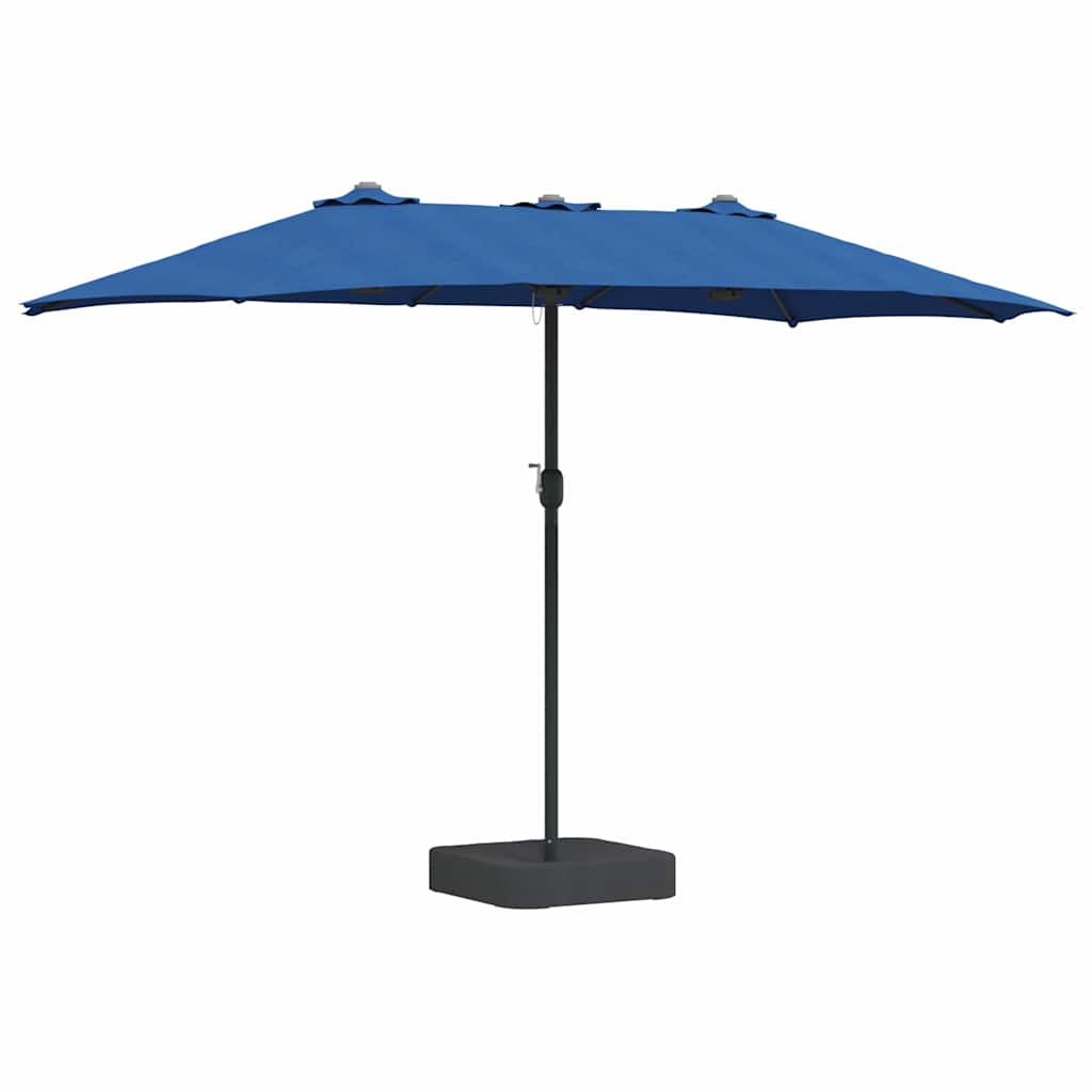 Dārza saulessargs Azurblau 385 x 209 x 244 cm Poliesteris un tērauds