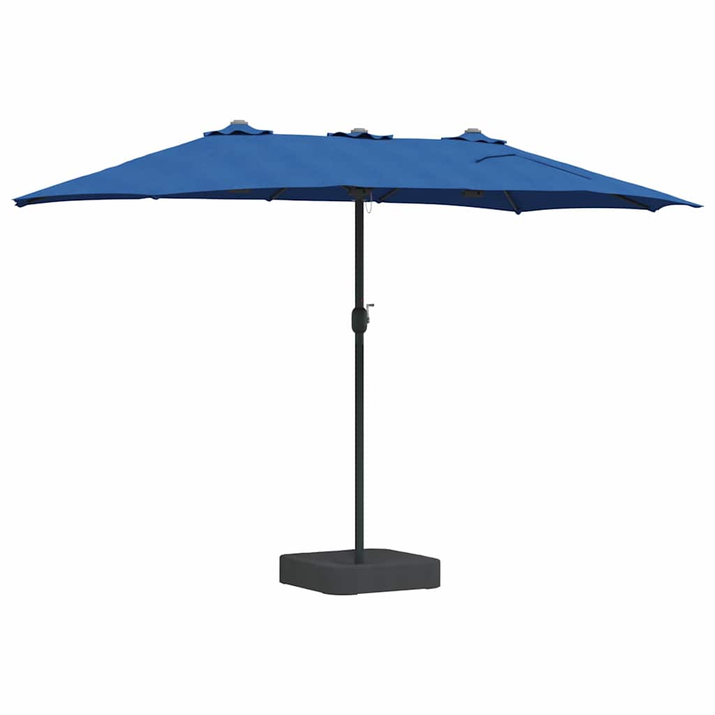 Dārza saulessargs Azurblau 385 x 209 x 244 cm Poliesteris un tērauds