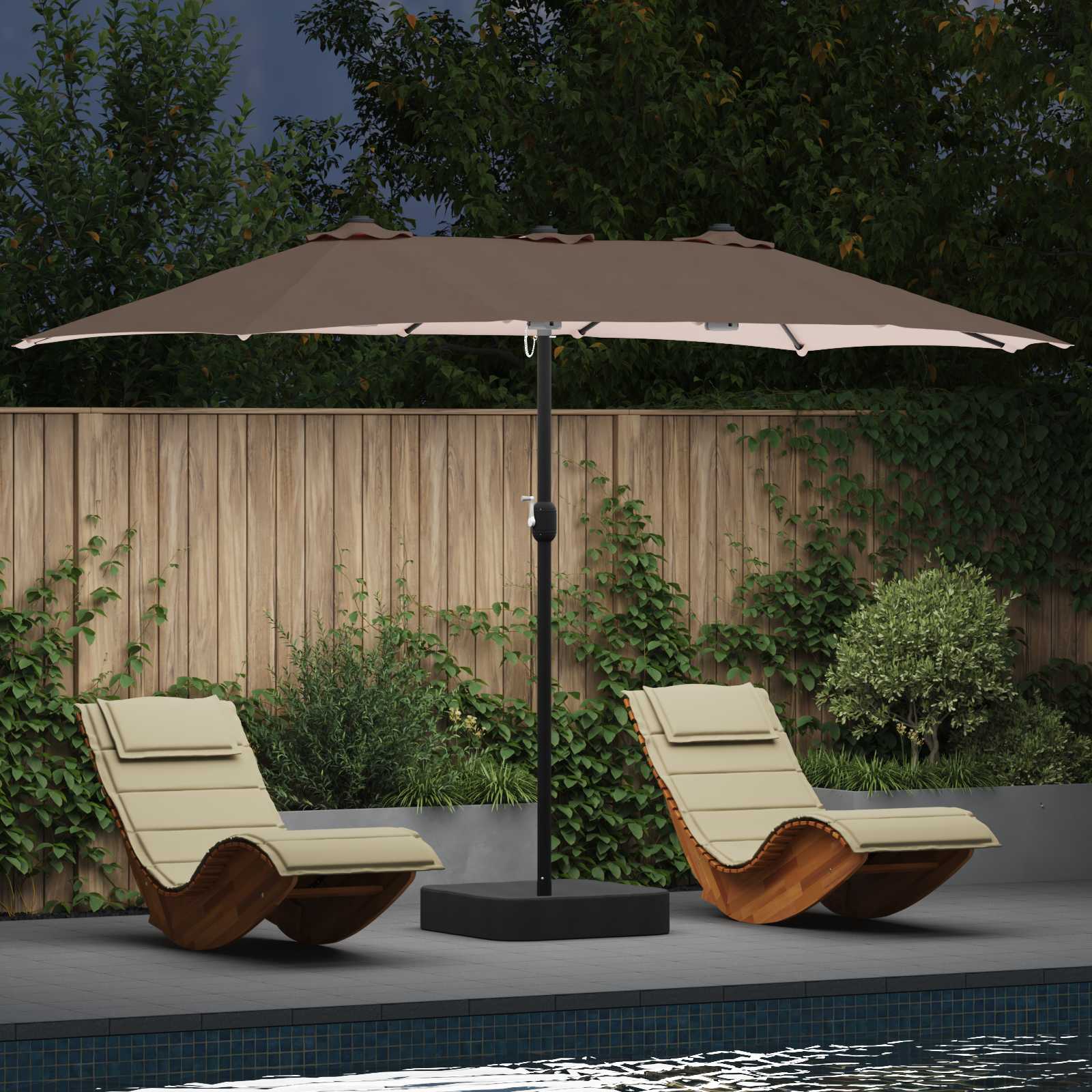 Sodo skėtis EASTON, taupe, 385x209x244cm