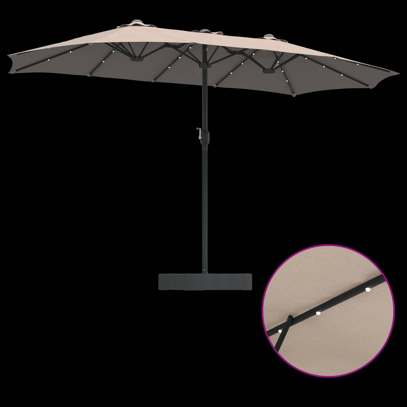 Sodo skėtis EASTON, taupe, 385x209x244cm