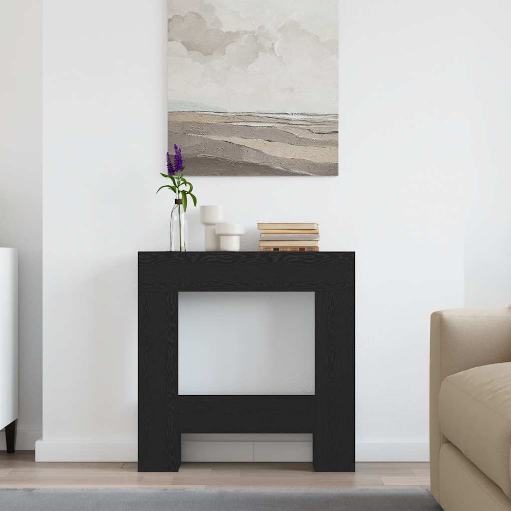 Židinio aplinka Juodas ąžuolas 81x18x82 cm Inžinierinė mediena