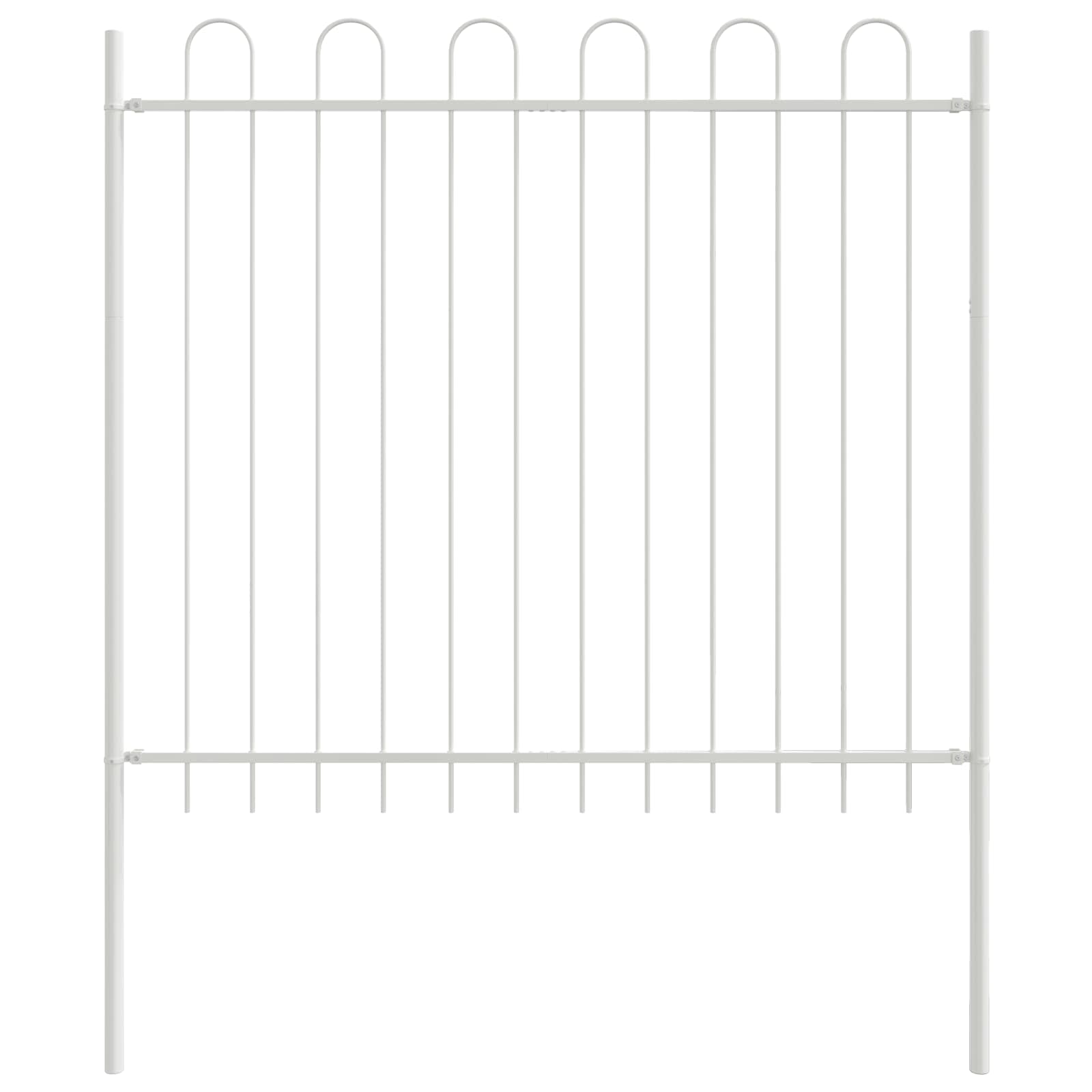 Garden Fence Grey 3.4 x 0.6 m Powder-Coated Steel