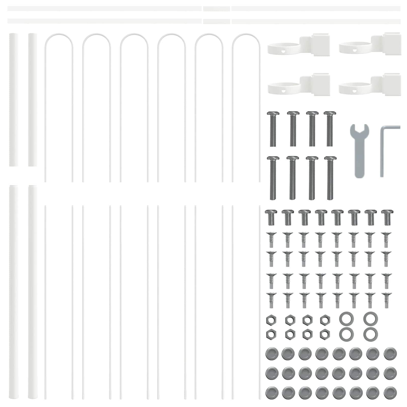 Garden Fence Grey 3.4 x 0.6 m Powder-Coated Steel