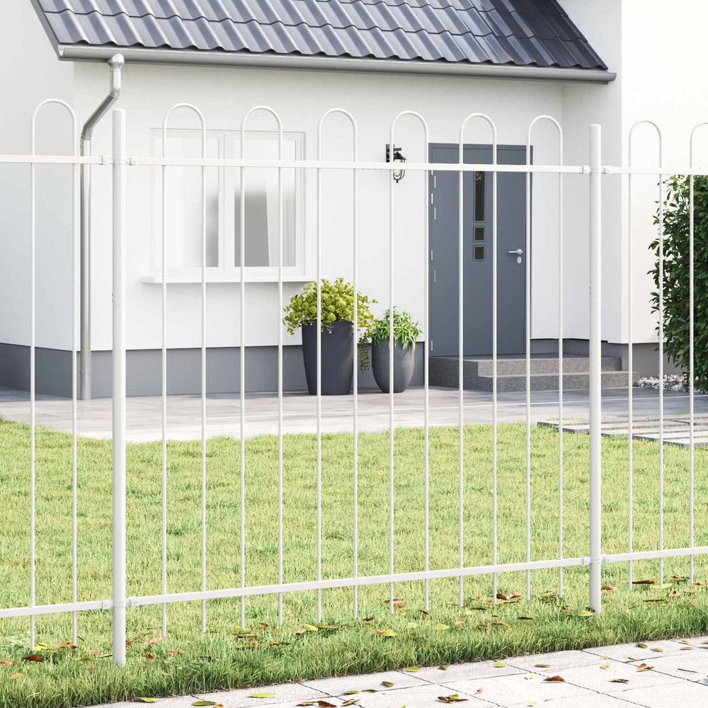 Sodo tvora 4 pcs Balta 6,8 x 1,5 m Miltelinis plienas