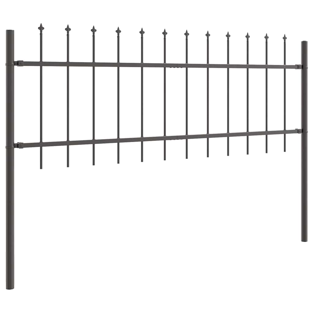 Dārza žogs Pelēks 8.5 x 0.6 m Pulverkrāsots tērauds