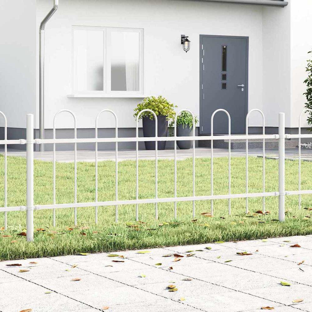 Sodo tvora 6 pcs Balta 10,2 x 0,6 m Miltelinis plienas