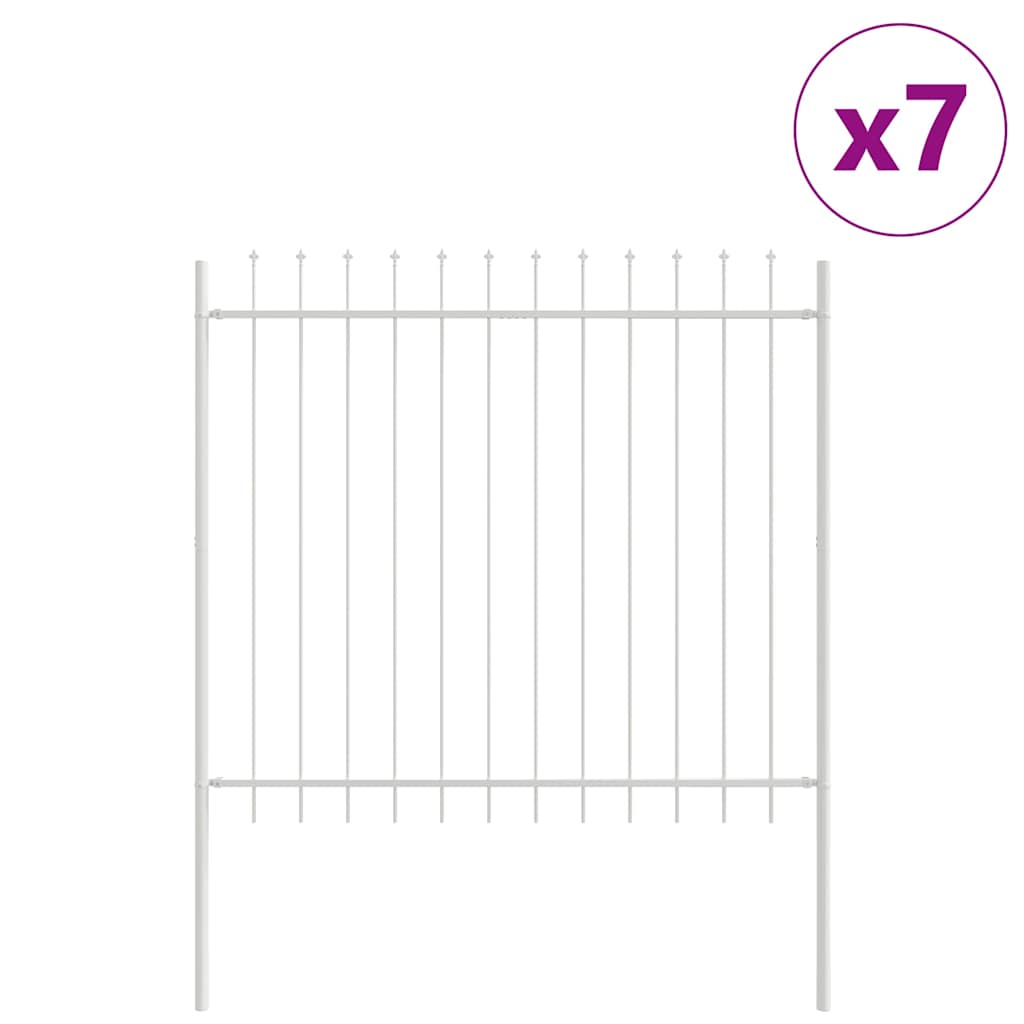 Sodo tvora 7 pcs Balta 11,9 x 1,5 m Miltelinis plienas
