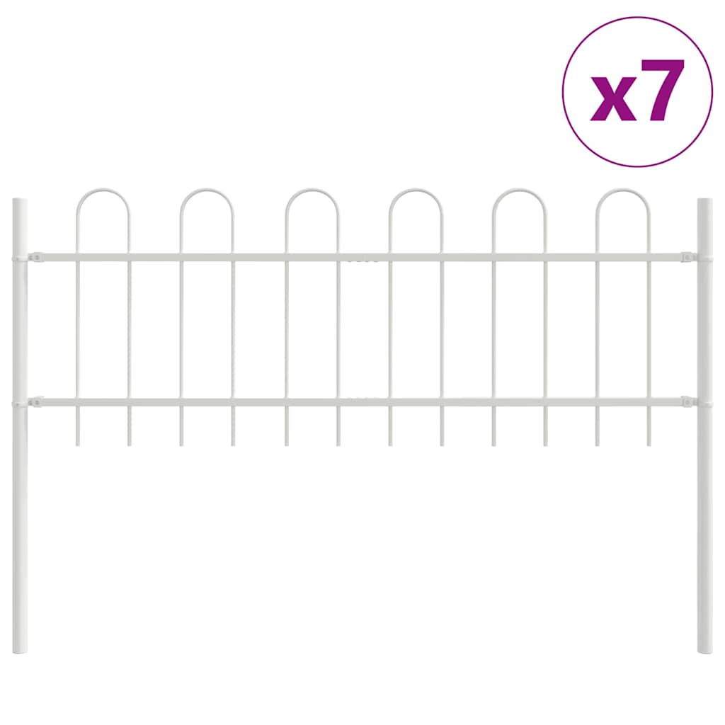 Sodo tvora 7 pcs Balta 11,9 x 0,6 m Miltelinis plienas