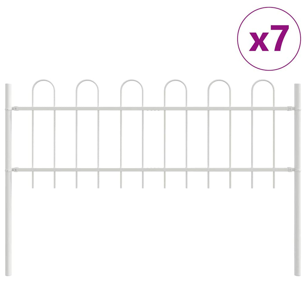 Sodo tvora 7 pcs Balta 11,9 x 0,6 m Miltelinis plienas