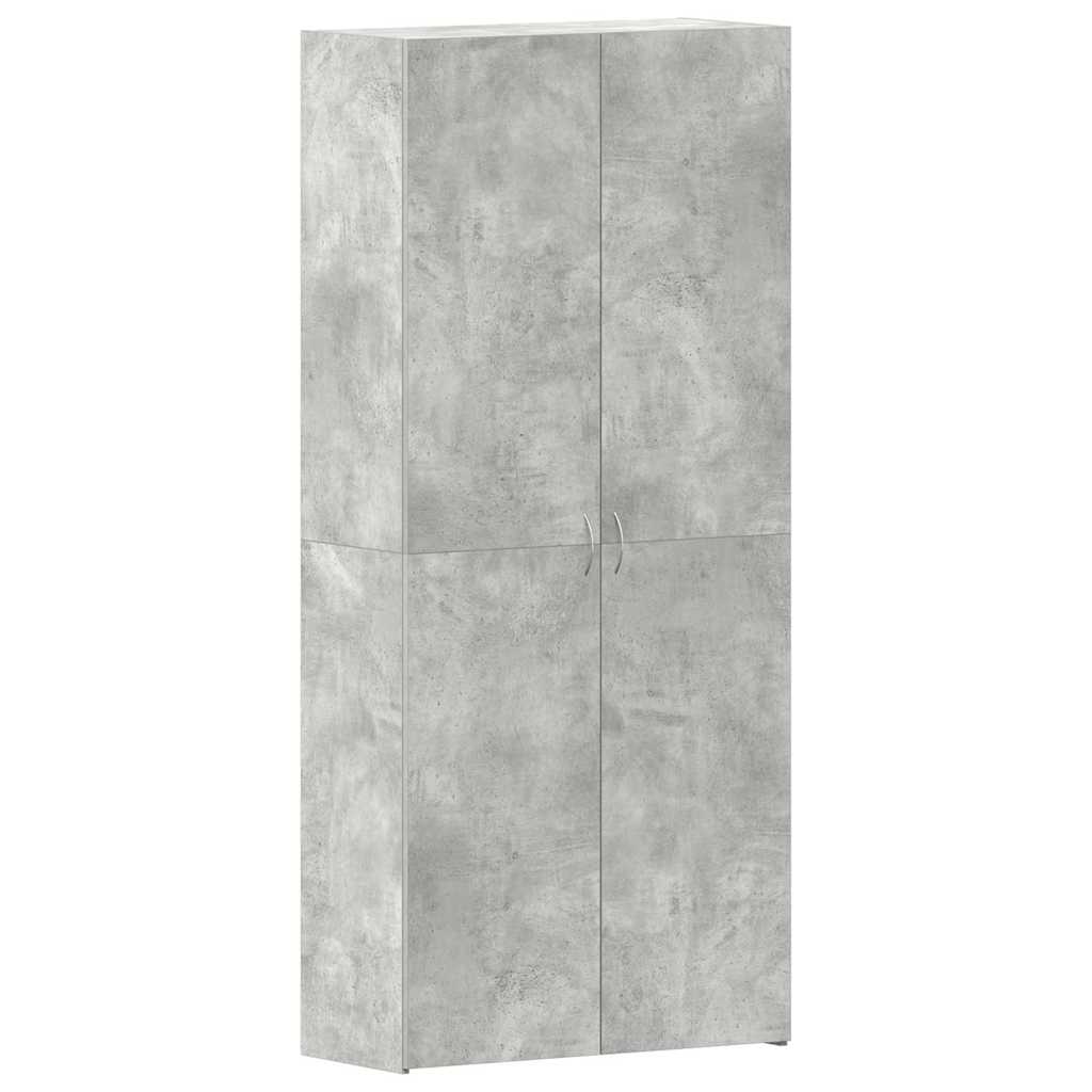 Shoe Cabinet Grey 80 x 35.5 x 180 cm Engineered Wood