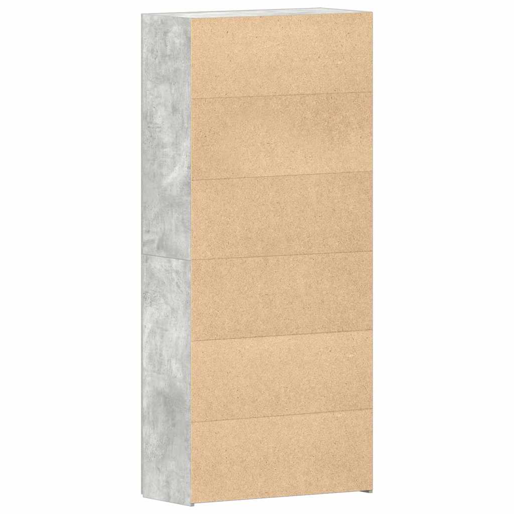 Shoe Cabinet Grey 80 x 35.5 x 180 cm Engineered Wood