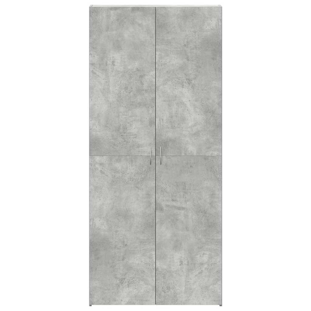 Shoe Cabinet Grey 80 x 35.5 x 180 cm Engineered Wood
