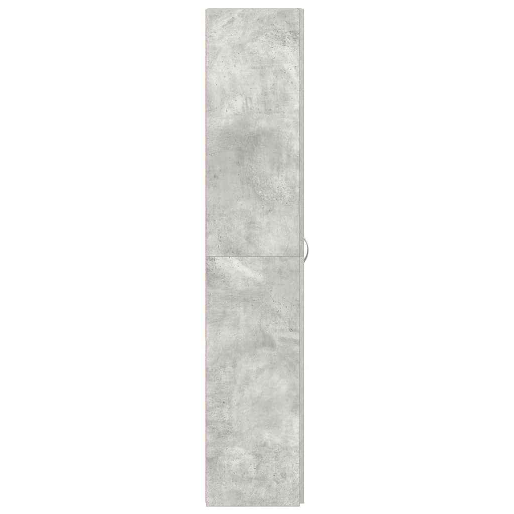Shoe Cabinet Grey 80 x 35.5 x 180 cm Engineered Wood
