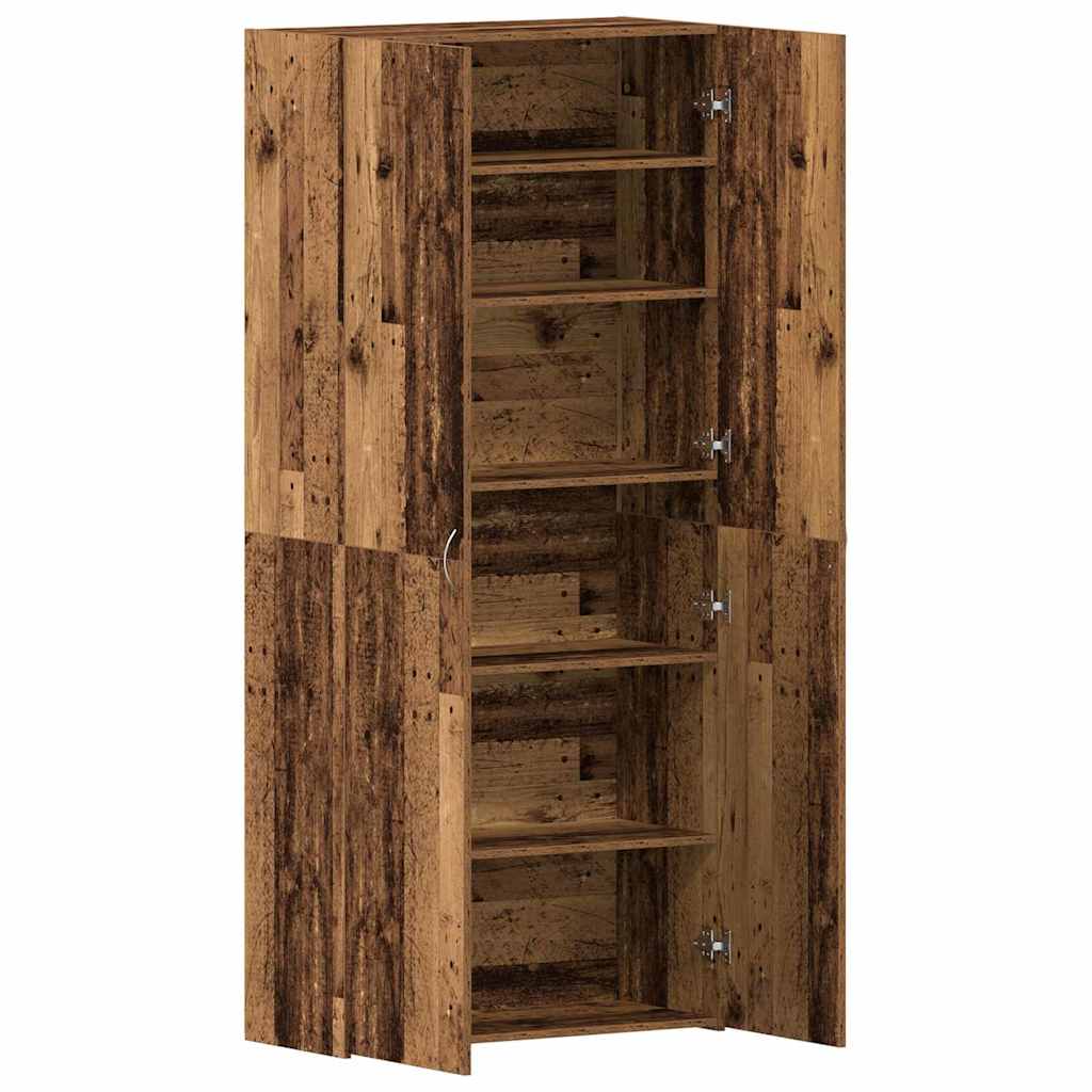 Shoe Cabinet Brown 80 x 35.5 x 180 cm Engineered wood