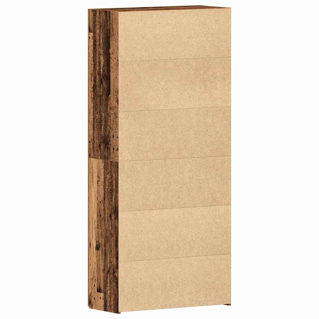 Shoe Cabinet Brown 80 x 35.5 x 180 cm Engineered wood
