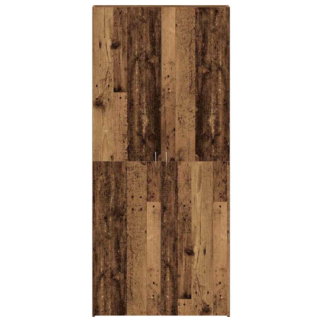 Shoe Cabinet Brown 80 x 35.5 x 180 cm Engineered wood