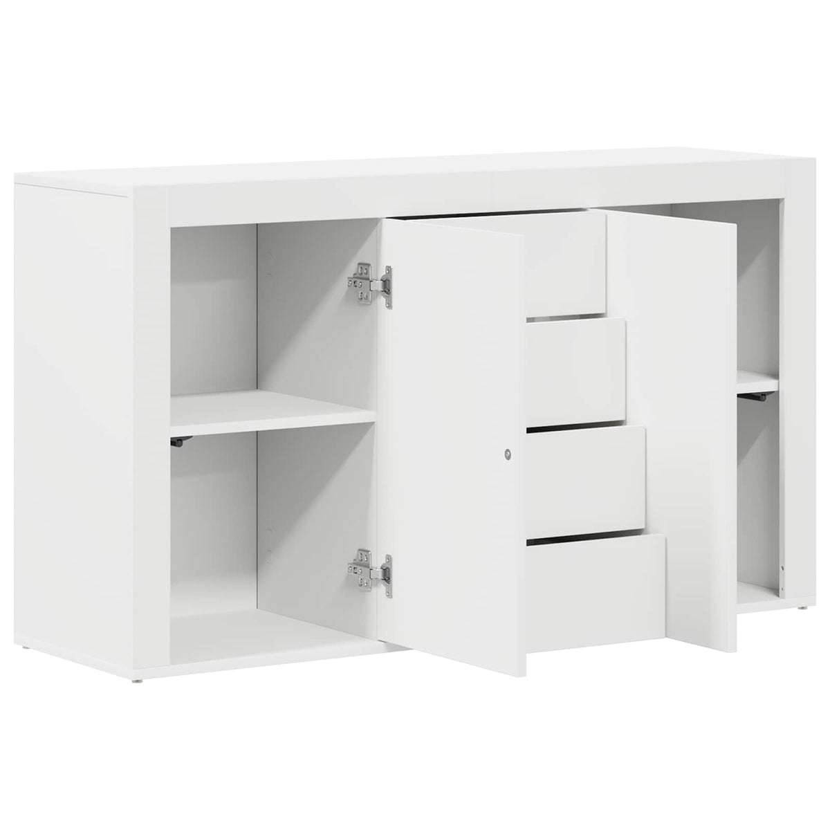 Kumode ar atvilktnēm Balta 120 x 36 x 69 cm Apstrādāta koksne