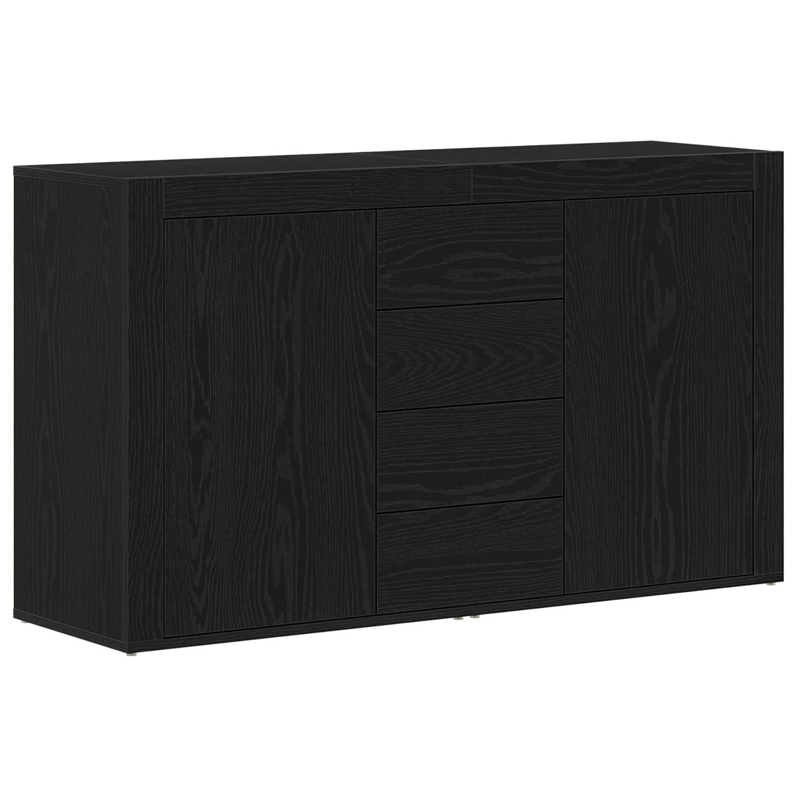 Kumode Melns ozols 120 x 36 x 69 cm Apstrādāta koksne