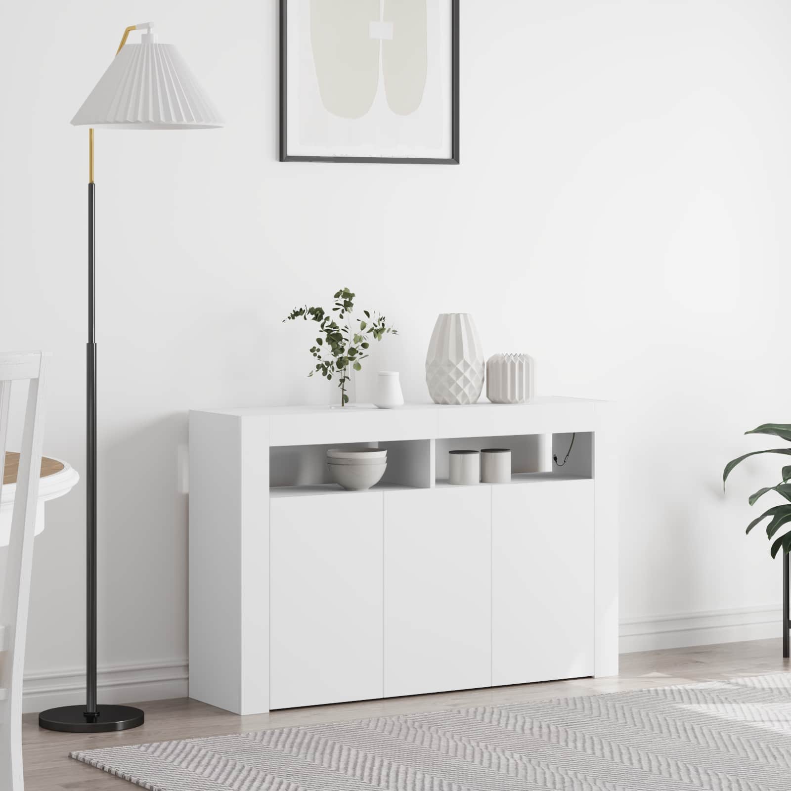 Balta kumode Balta Inženierijas koks 116 x 30 x 75 cm Moderna