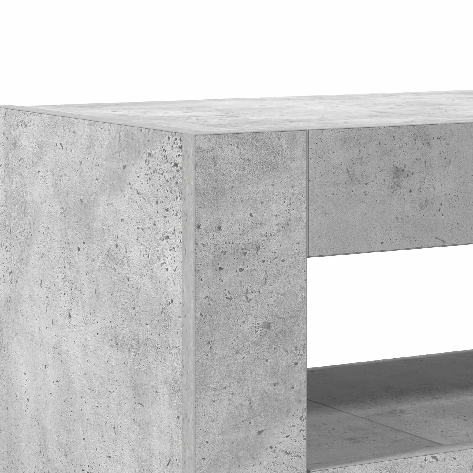 Concrete Grey Engineered Wood Chest of Drawers 116 x 30 x 75 cm